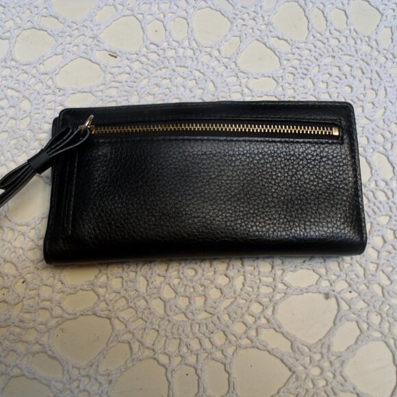 Kate Spade Black Pebbled Leather Bi-Fold Wallet - Picture 6 of 7